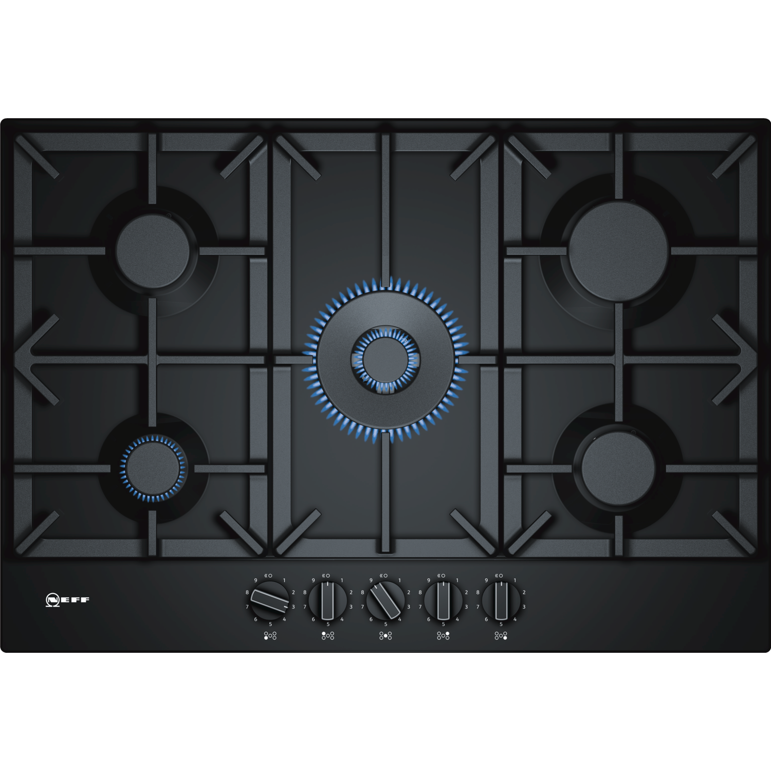 Neff N70 75cm 5 Burner Gas Hob Black T27DS59S0 Appliances Direct